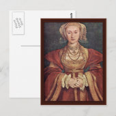 Anne of Cleves. Hans Holbein The Younger Briefkaart (Voorkant / Achterkant)