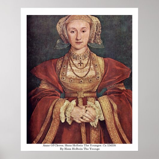 Anne of Cleves. Hans Holbein The Younger Poster (Voorkant)