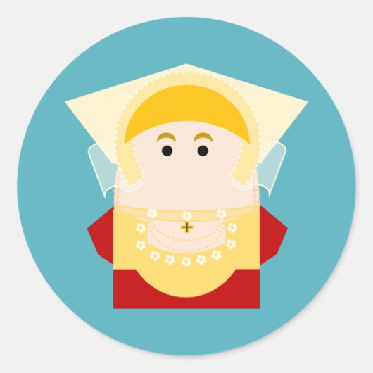 Anne of Cleves Ronde Sticker (Voorkant)