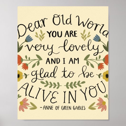 Anne of Green Gables Beste Quote Poster (Voorkant)