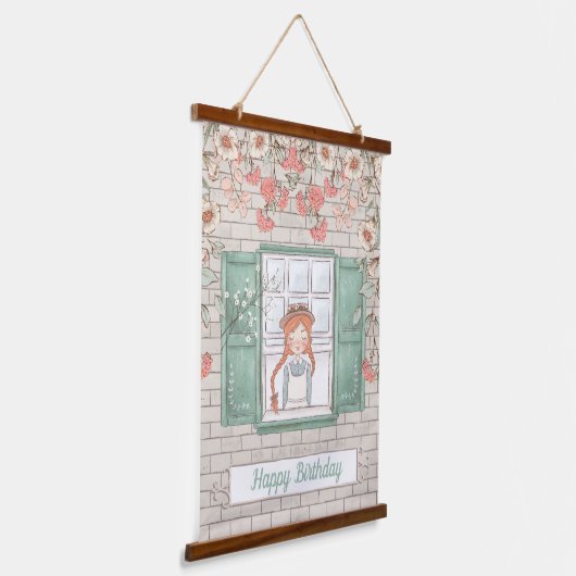 Anne of Green Gables Birthday Hanging Tapestry Hangend Wandkleed (Gebogen)