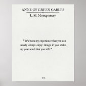 Anne of Green Gables - Book Page Quote - Geniet er Poster (Voorkant)