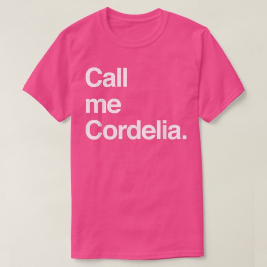 Anne of Green Gables (Call me Cordelia T-shirt (Design voorkant)