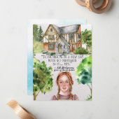 Anne of Green Gables Custom Name Flat Note Kaart Notitiekaartje (Voorkant / Achterkant in situ)