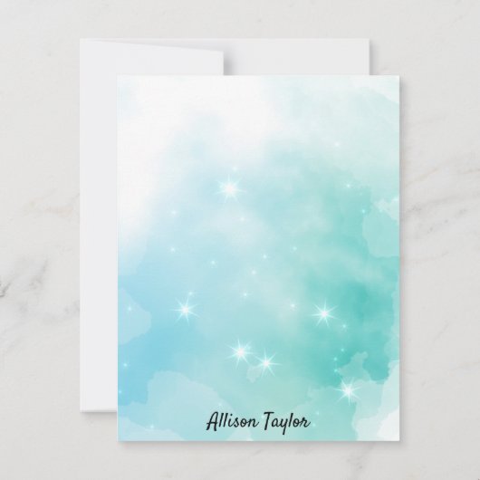 Anne of Green Gables Custom Name Flat Note Kaart Notitiekaartje (Achterkant)