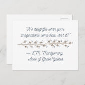 Anne of Green Gables Geïnspireerd Briefkaart (Voorkant / Achterkant)