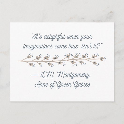 Anne of Green Gables Geïnspireerd Briefkaart (Voorkant)
