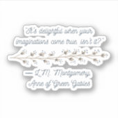 Anne of Green Gables Geïnspireerde Sticker (Voorkant)