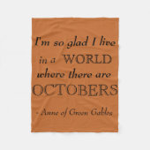 Anne of Green Gables Herfst Fleece Blanket (Voorkant)