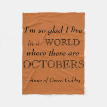 Anne of Green Gables Herfst Fleece Blanket