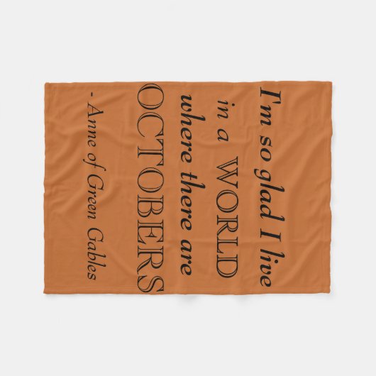 Anne of Green Gables Herfst Fleece Blanket Deken (Voorkant (Horizontaal))