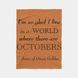 Anne of Green Gables Herfst Fleece Blanket Deken