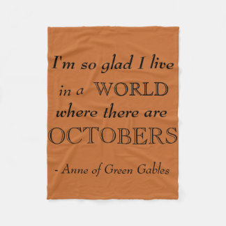 Anne of Green Gables Herfst Fleece Blanket Deken