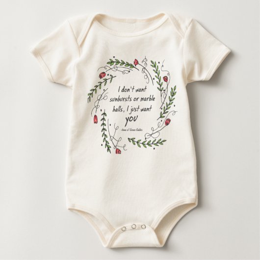 Anne of Green Gables "Just You"-Baby Romper (Voorkant)