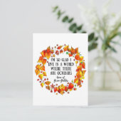 Anne of Green Gables Literary herfst Hand getekend Briefkaart (Staand voorkant)