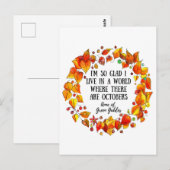 Anne of Green Gables Literary herfst Hand getekend Briefkaart (Voorkant / Achterkant)