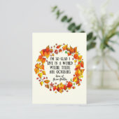 Anne of Green Gables Oktober citeert hand-Drawn Briefkaart (Staand voorkant)