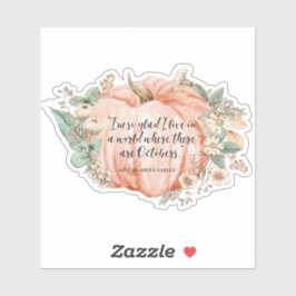 Anne of Green Gables Oktober citeert Sticker