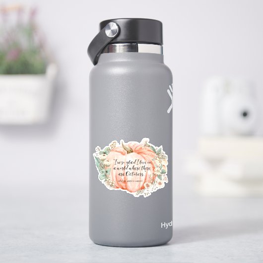Anne of Green Gables Oktober citeert Sticker (HydroFlask)