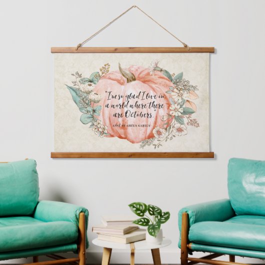 Anne of Green Gables Oktober Quote Hangend Wandkleed (Woonkamer)