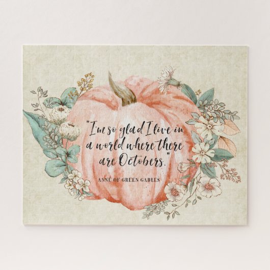 Anne of Green Gables Oktober Quote Legpuzzel (Horizontaal)