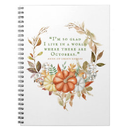 Anne of Green Gables Oktober Quote Notitieboek