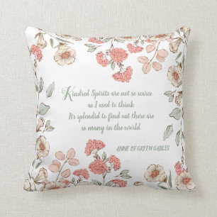 Anne of Green Gables Quote Floral Pillow Kussen