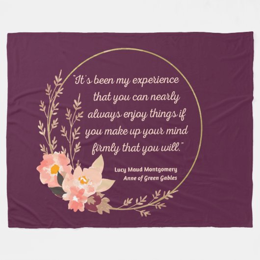 Anne of Green Gables Quote I - Schattigee stijl Fleece Deken (Voorkant (Horizontaal))