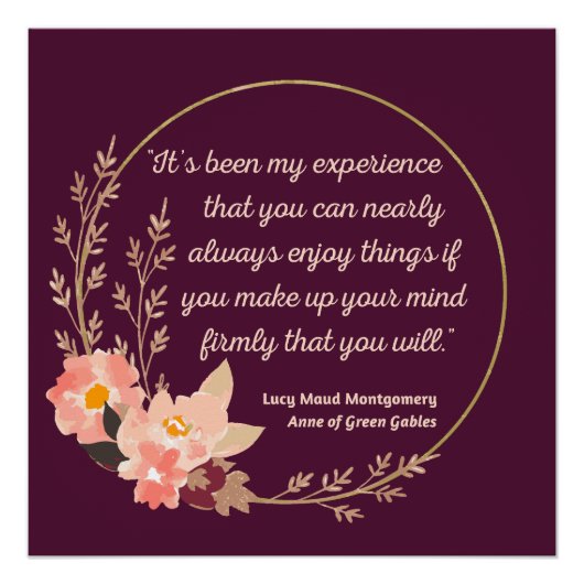 Anne of Green Gables Quote I - Schattigee stijl Perfect Poster (Voorkant)