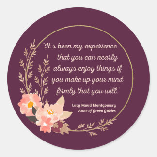 Anne of Green Gables Quote I - Schattigee stijl Ronde Sticker