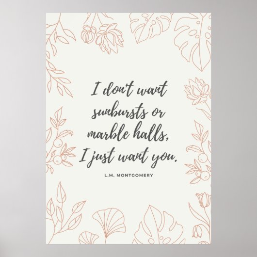 Anne of Green Gables Quote Poster (Voorkant)