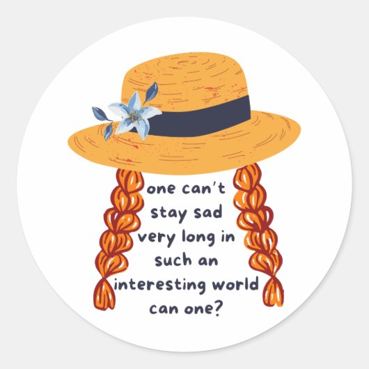 Anne of Green Gables Shirley Book Quote Ronde Sticker (Voorkant)