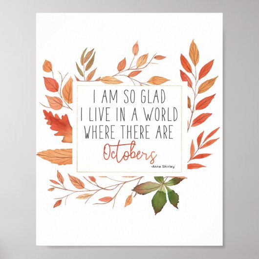 Anne of Green Gables waterverf Quote Print (Voorkant)