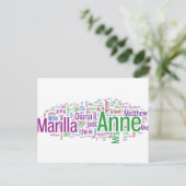 Anne of Green Gables Word Cloud Briefkaart (Staand voorkant)