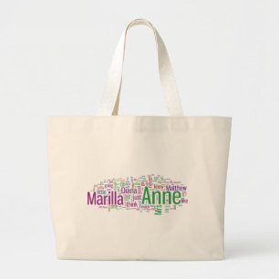 Anne of Green Gables Word Cloud Grote Tote Bag