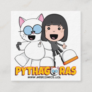 Anne & Pythagoras-Visitekaartjes Vierkante Visitekaartje