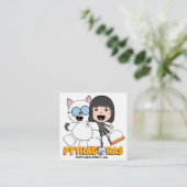 Anne & Pythagoras-Visitekaartjes Vierkante Visitekaartje (Staand voorkant)