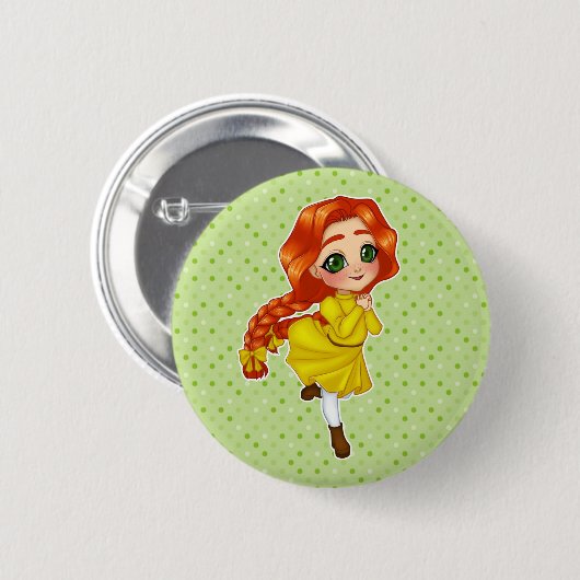 Anne Shirley (Anne of Green Gables) Button (Voorkant /achterkant)