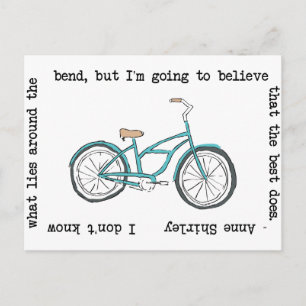 Anne Shirley- Fiets- Inspirerend Briefkaart