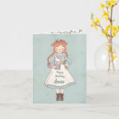 Anne van Green Gables | Verjaardag Kaart (Gele Bloem)