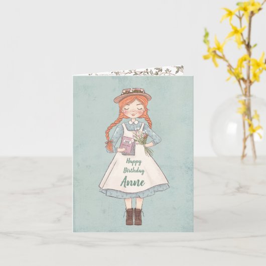 Anne van Green Gables | Verjaardag Kaart (Gele Bloem)