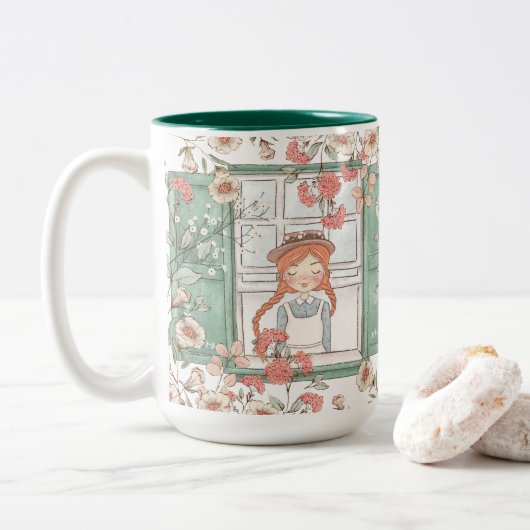 Anne van Green Gables | Waar zijn de oktober Tweekleurige Koffiemok (Met donut)
