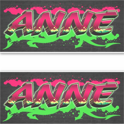 Anne Vorname Name Graffiti Aufkleber Sticker (Voorkant)