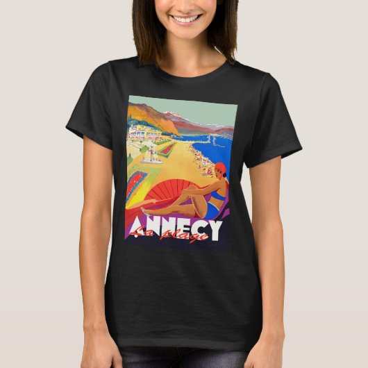 Annecy Beach Girl T-shirt (Voorkant)