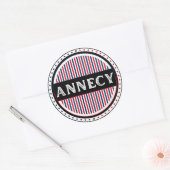 Annecy City Pride Embleem – Franse identiteit Ronde Sticker (Envelop)