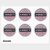 Annecy City Pride Embleem – Franse identiteit Ronde Sticker (Vel)