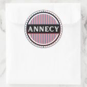 Annecy City Pride Embleem – Franse identiteit Ronde Sticker (Tas)
