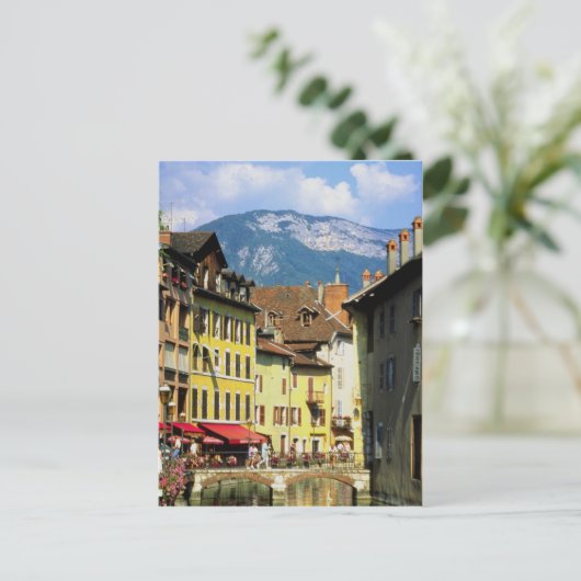Annecy en Alpen in zomer, Savoie, Frankrijk Briefkaart (Staand voorkant)