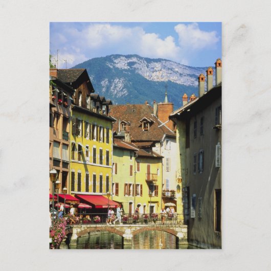 Annecy en Alpen in zomer, Savoie, Frankrijk Briefkaart (Voorkant)