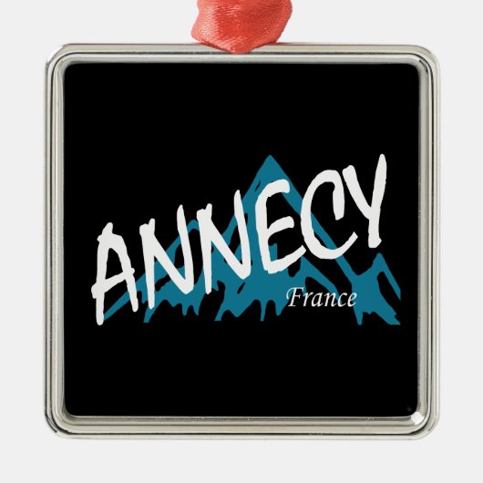 Annecy France Bergen Metalen Ornament (Voorkant)